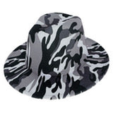 Gray Camouflage Fedora Hat
