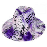 Purple Graffiti Fedora Hat