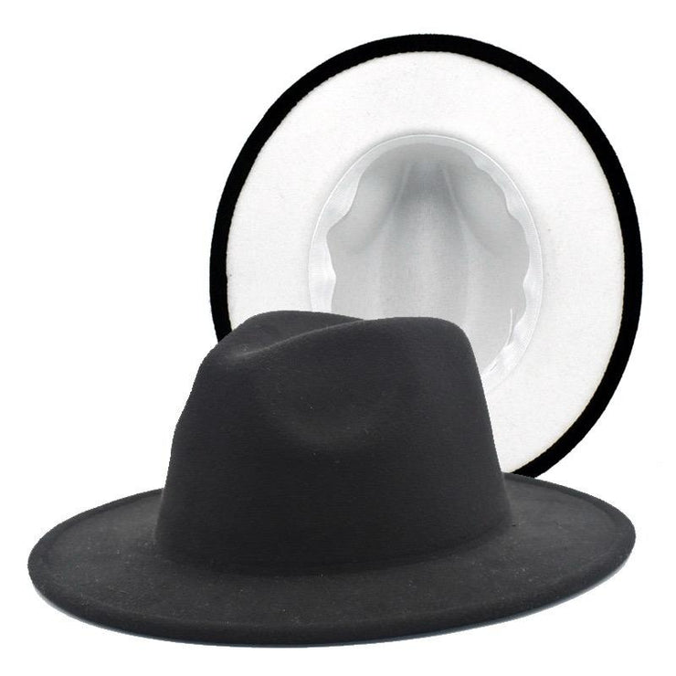 BLACK FEDORA WITH WITH BOTTOM