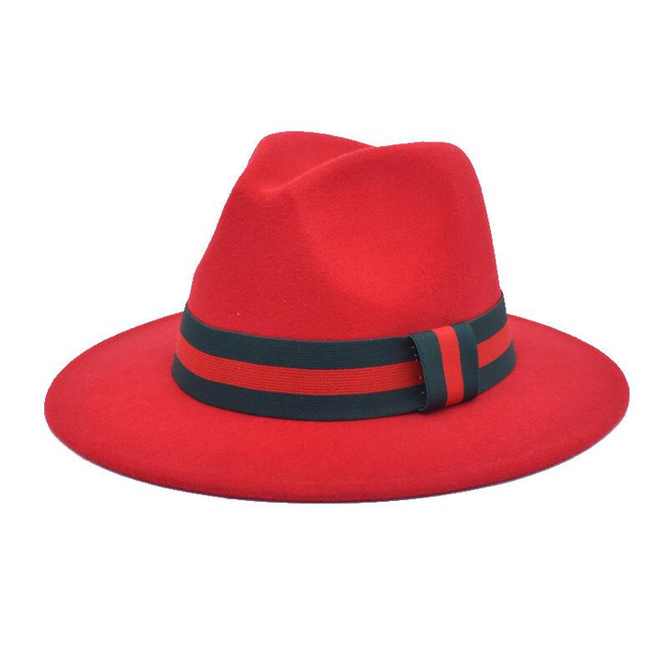 New Style Red Fedora Hat