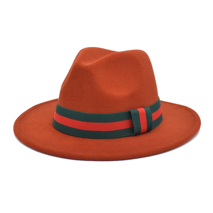 New Style Orange Fedora Hat