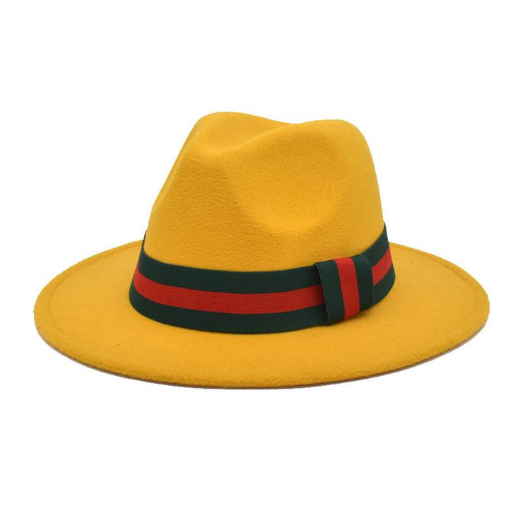 New Style Yellow Fedora Hat