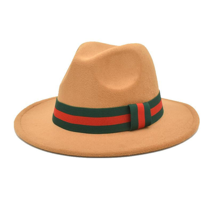 New Style Light Brown Fedora Hat