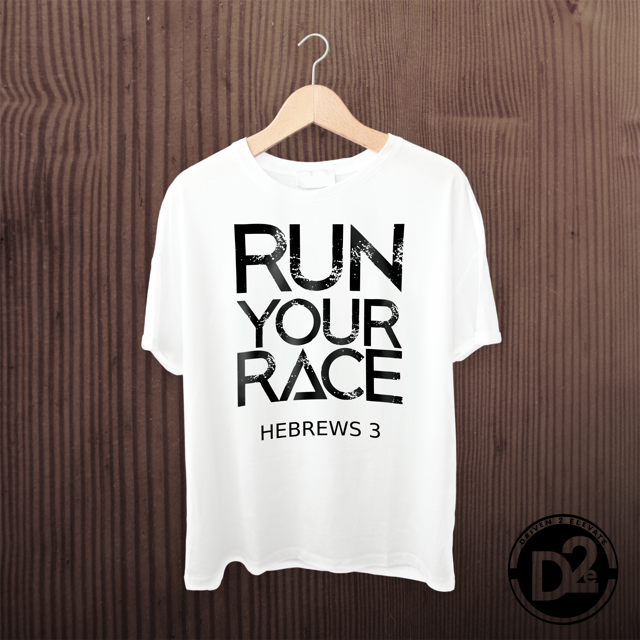 Run Your Race White tee