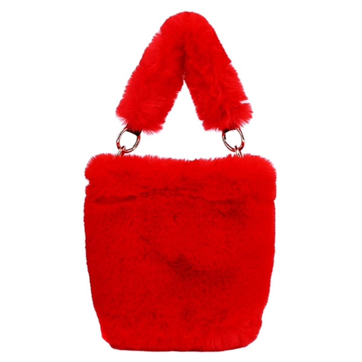 Red Fur Crossbody Bag